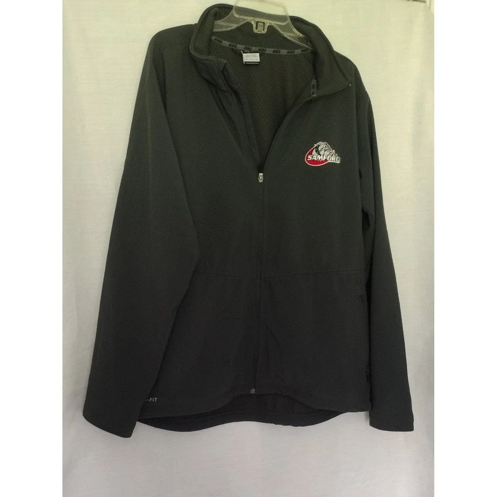 Samford Bulldogs Nike Therma-Fit Full Zip Gray Jacket Men's 2XLT (XXL Tall)